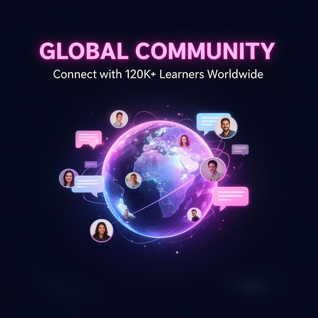 Global Community — Connect with 120K+ Learners Worldwide